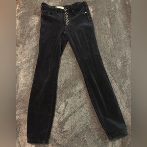 Anthropology Corduroy Navy Skinny Pants